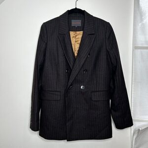 Really Wild Pinstripe Wool Blazer Hanbury Jacket Women's size 12